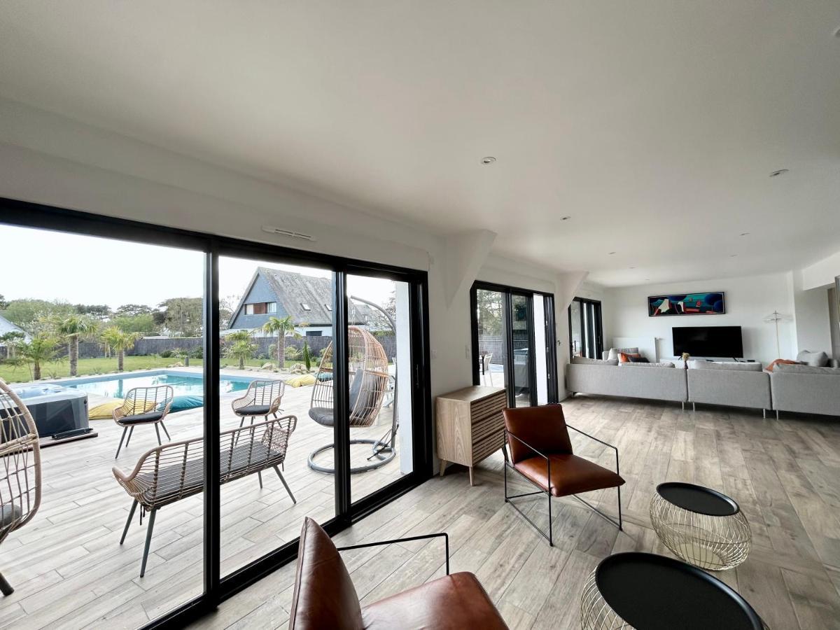 Superbe Villa Tout Confort Avec Piscine Chauffee Er Couverte Et Spa A 2 Pas De La Plage Fouesnant Eksteriør billede