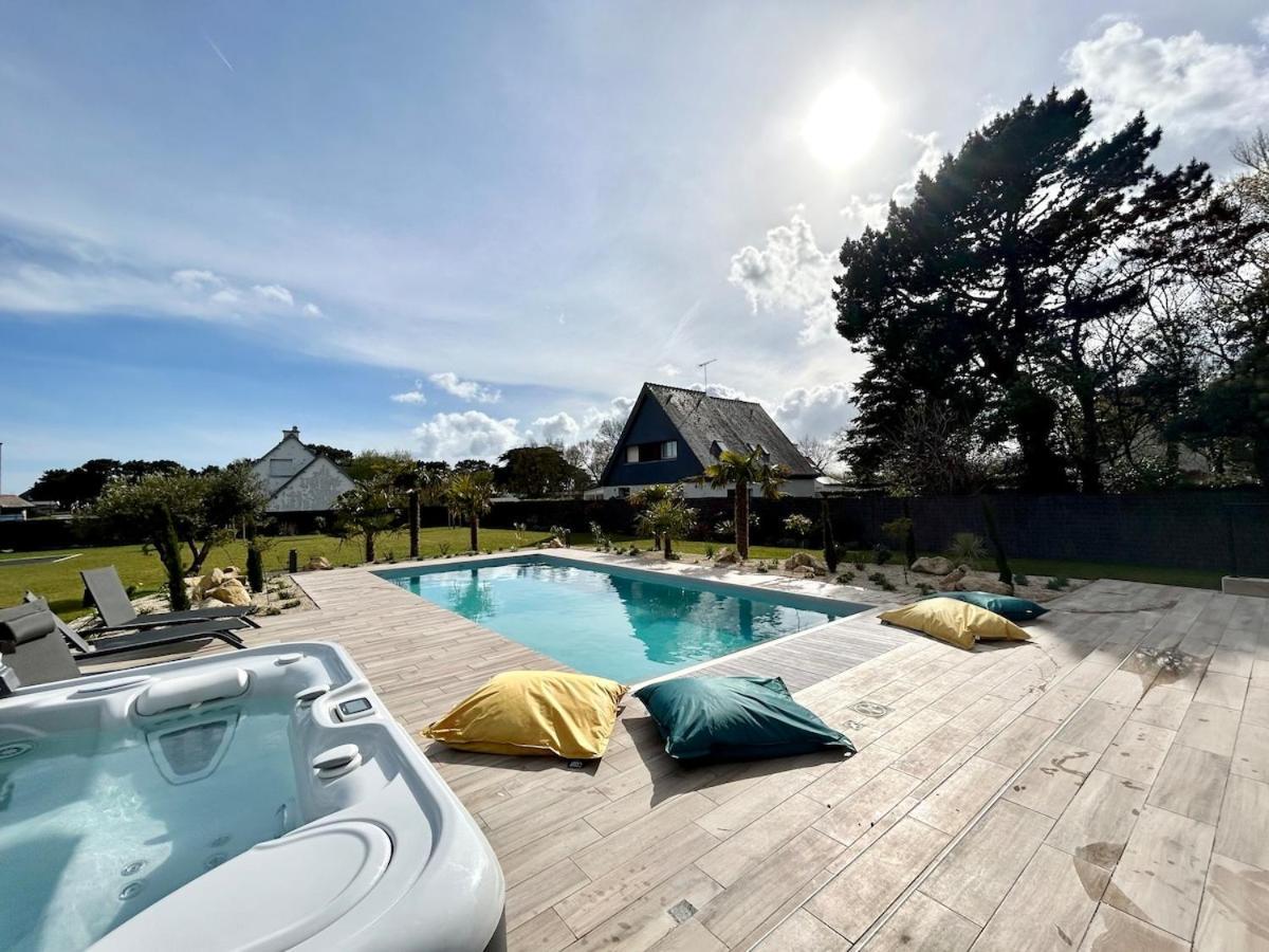 Superbe Villa Tout Confort Avec Piscine Chauffee Er Couverte Et Spa A 2 Pas De La Plage Fouesnant Eksteriør billede