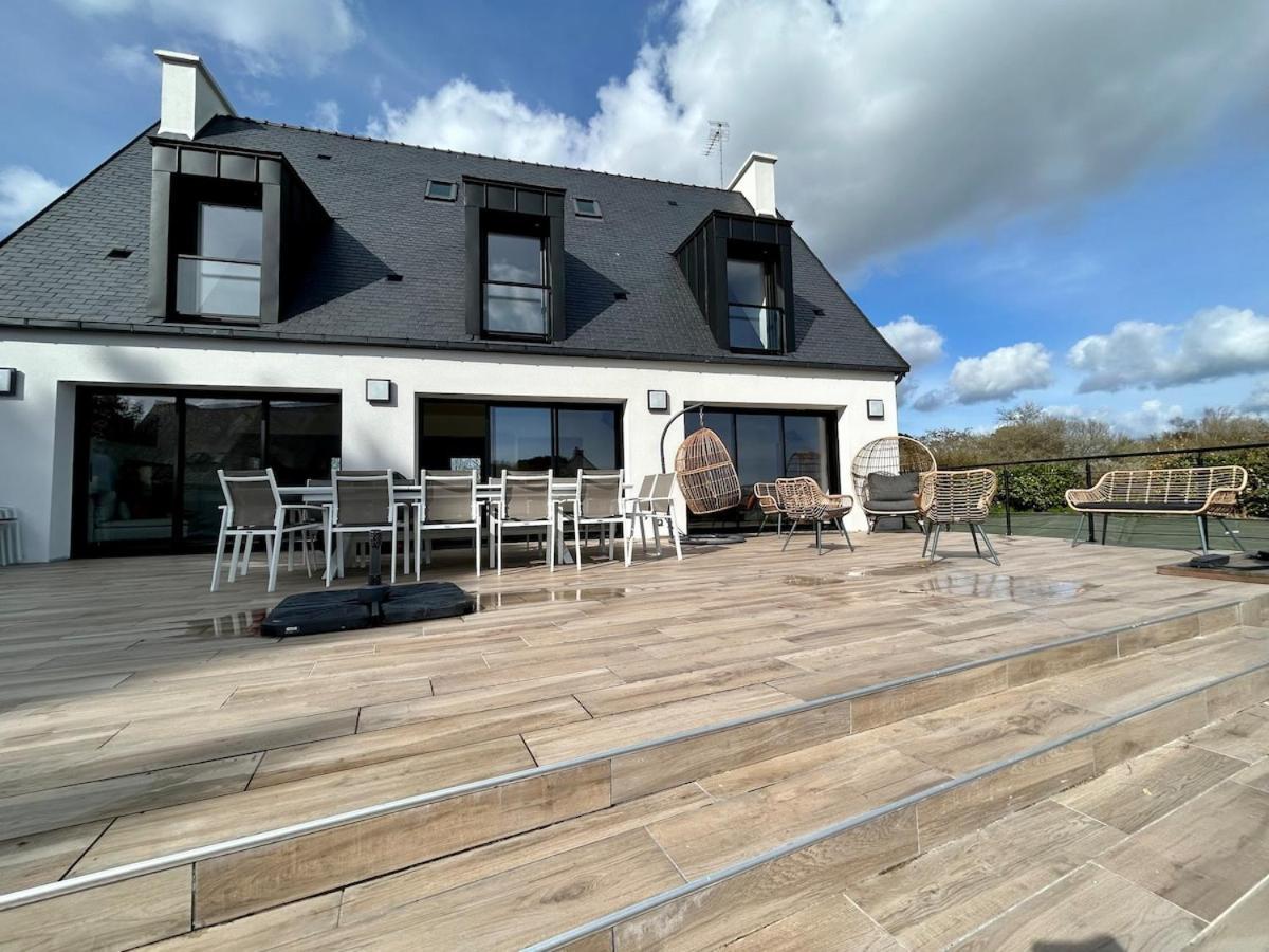 Superbe Villa Tout Confort Avec Piscine Chauffee Er Couverte Et Spa A 2 Pas De La Plage Fouesnant Eksteriør billede